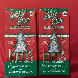 🆕 Vintage 4 boxes of Brite Star 2000 Strands Tinsel